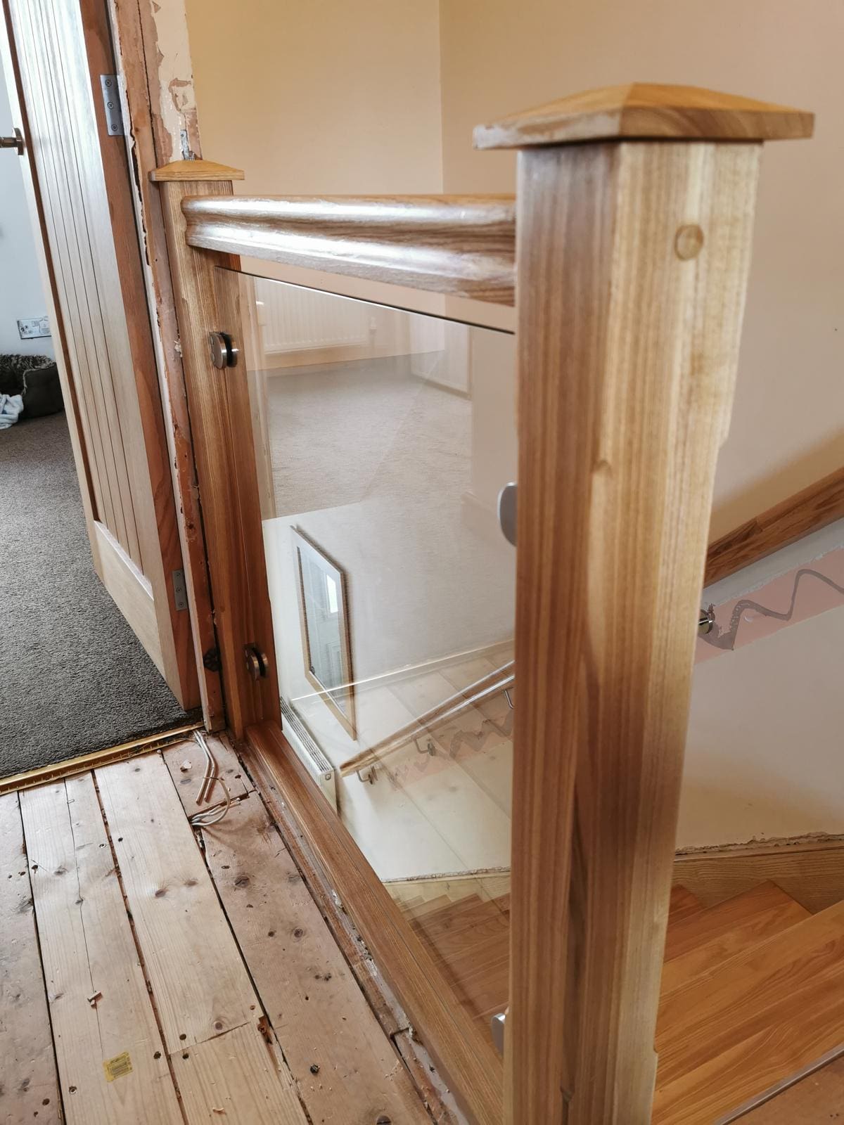 Glass panel added to Bannister