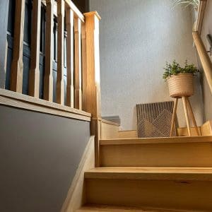 Wooden Staircase cladding in Wakefield square